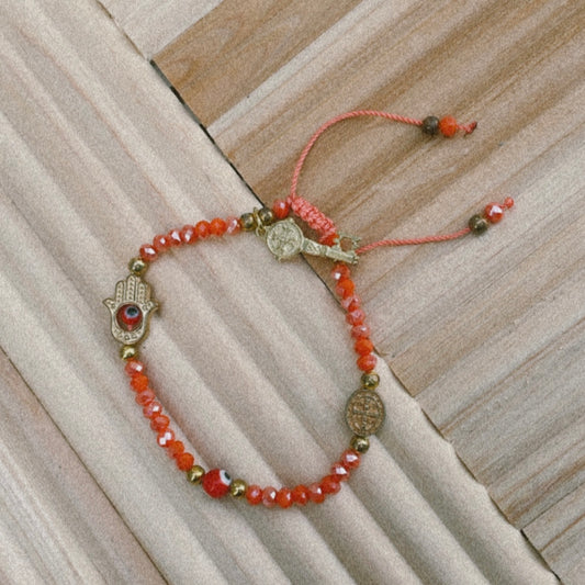 Peach | Evil Eye Bracelet